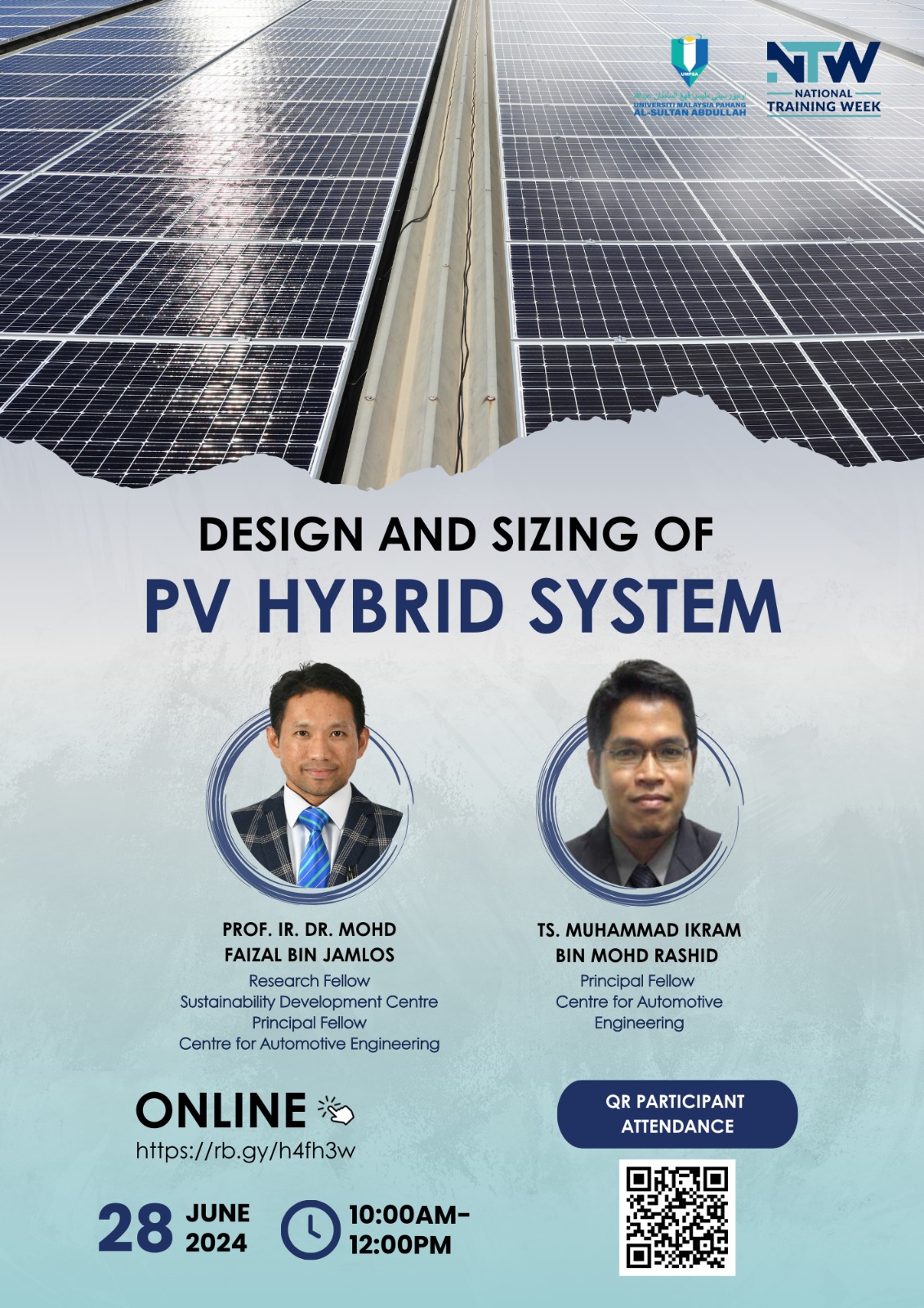 Webinar: The Design and Sizing of PV Hybrid System.